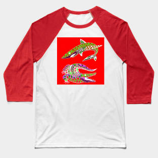 king of the wild the shark and the alligator Baseball T-Shirt